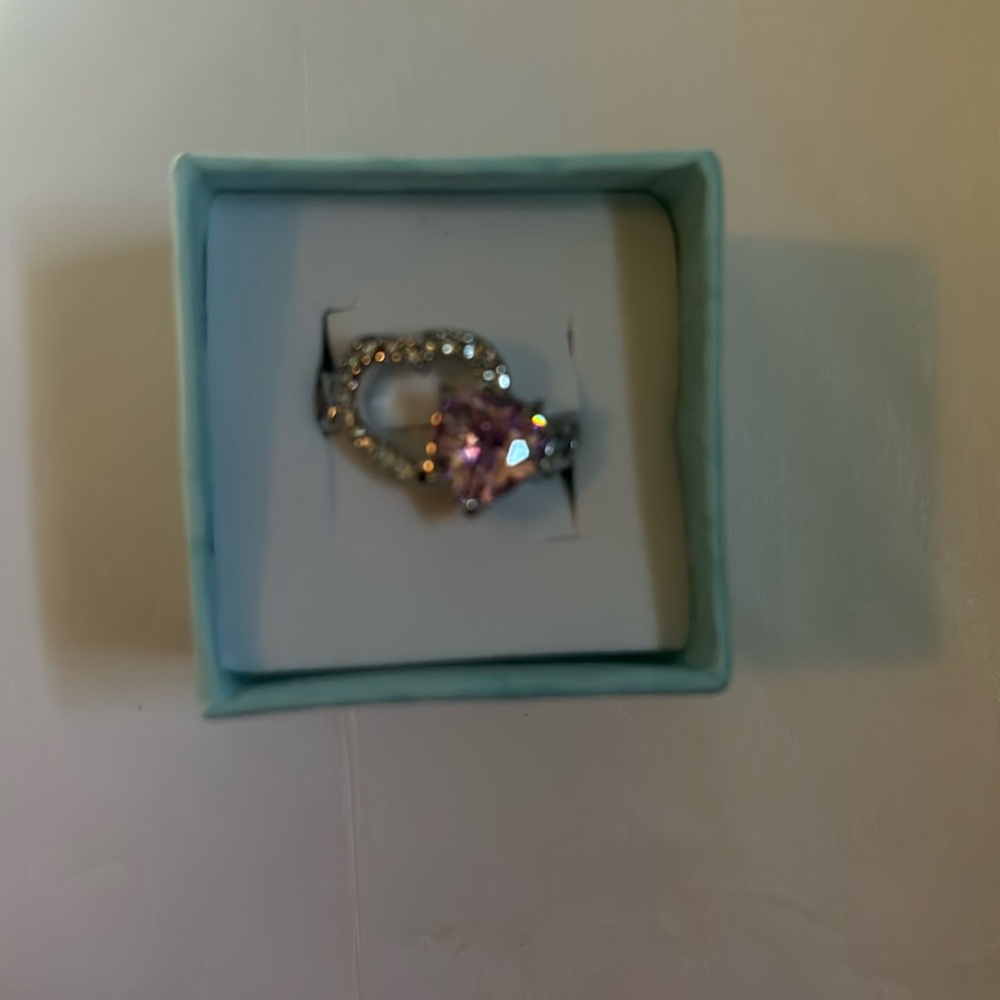 Double Heart Ring Costume Silver Jewelry NEW Different Sizes
